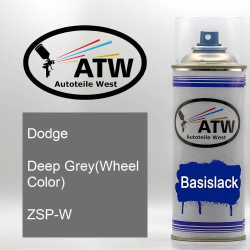 Dodge, Deep Grey(Wheel Color), ZSP-W: 400ml Sprühdose, von ATW Autoteile West.
